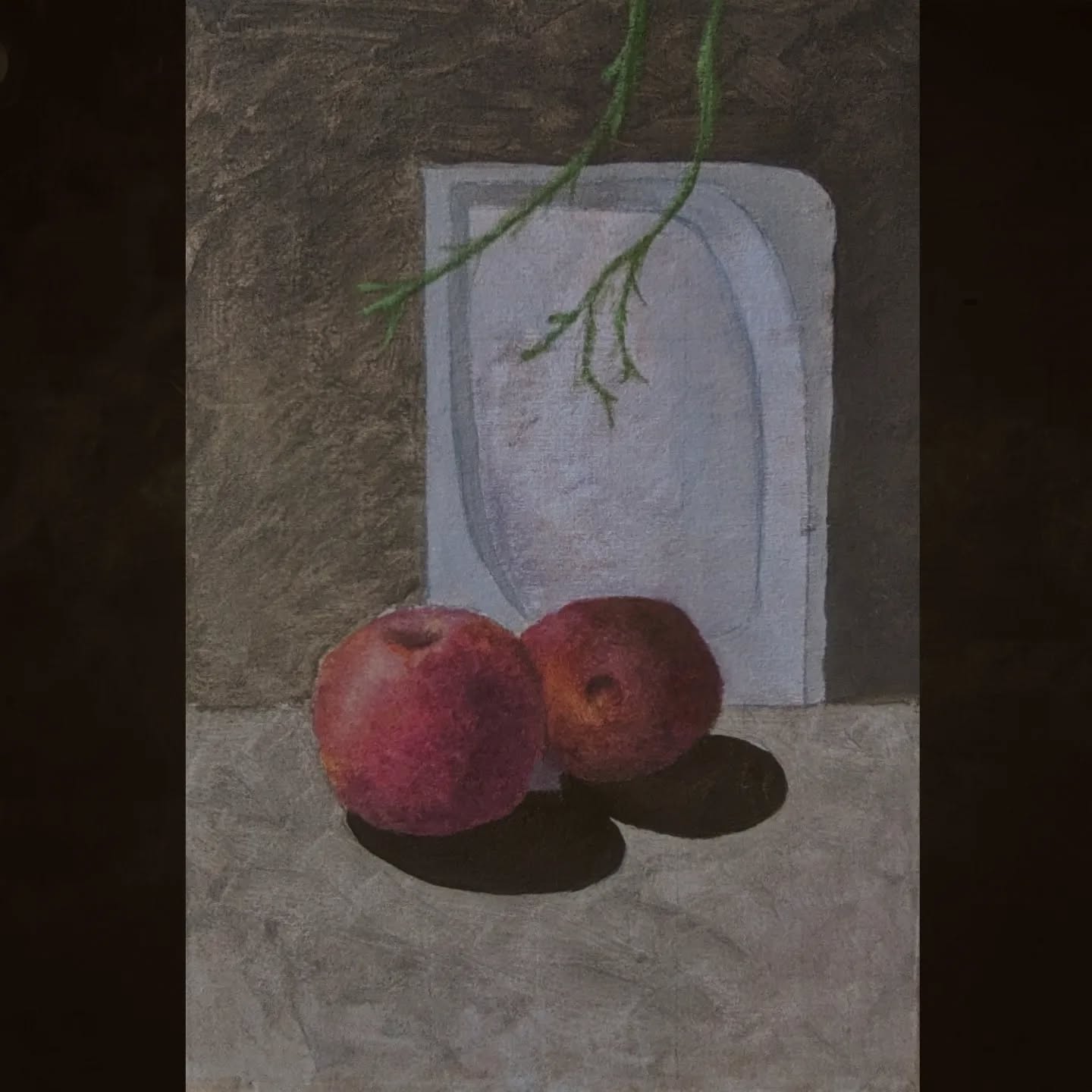 Apples and a plate